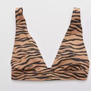 Aerie Zebra Print Bikini Top,Small